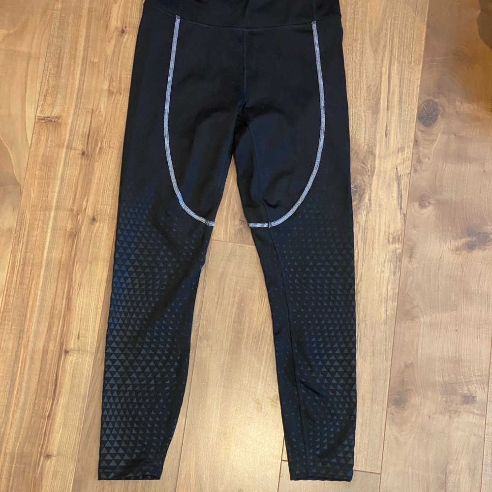 Puma Black Leggings with Geometric Design